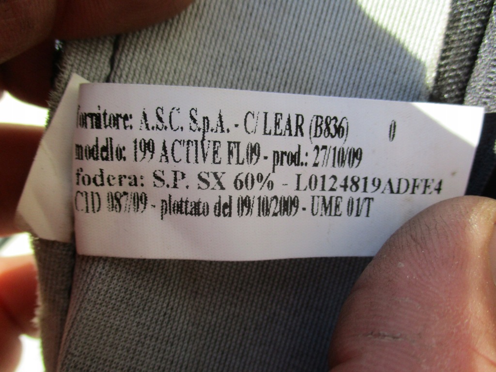 фото №4, Fiat punto evo 2009 r - спинка задние ,обшивка