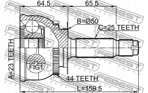 фото №2, Шарнир приводной наружный перед hyundai matrix