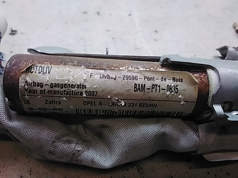 фото №4, A868 opel zafira b шторка подушка безпеки права 13231633