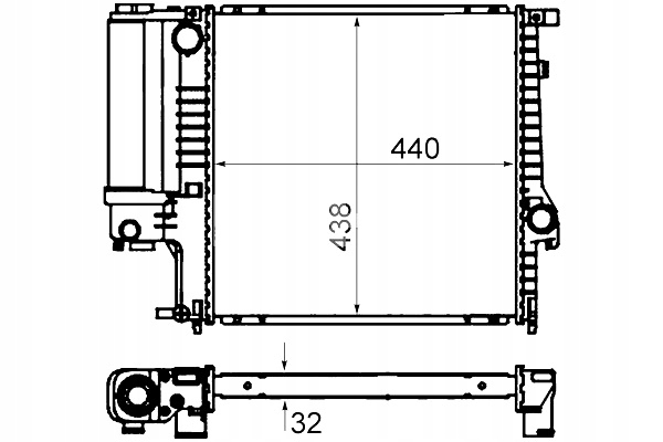 фото №9, Радиатор двигателя wody bmw 3 e30 3 e36 z3 e36 innocenti elba 1.3-2.8