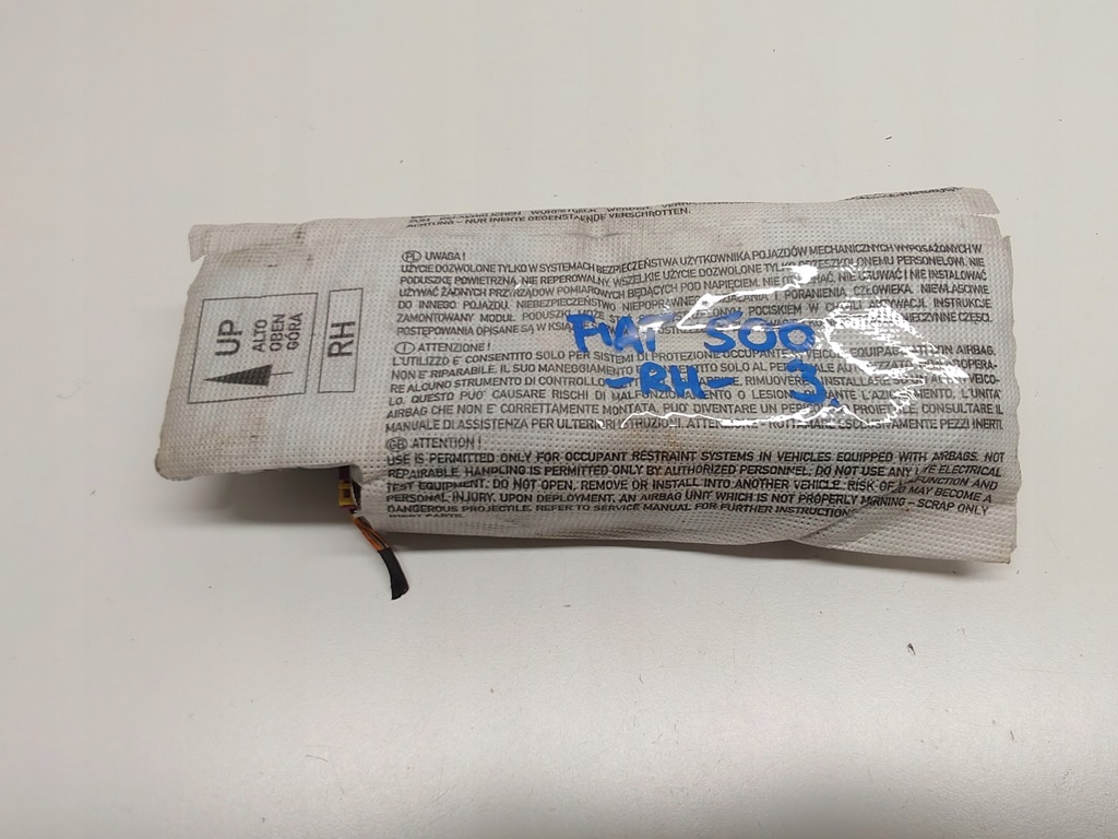 фото №1, Fiat 500 подушка сиденье правая подушка безопасности оригинал