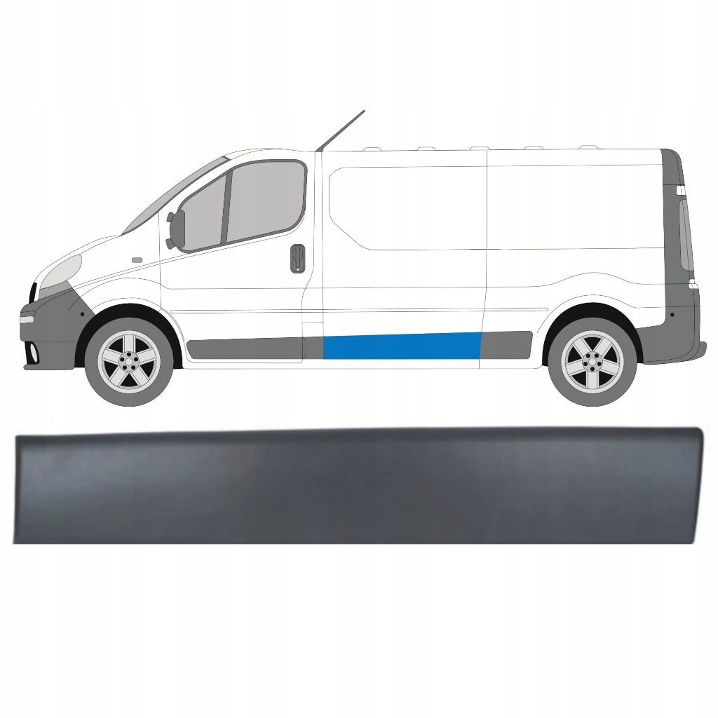 фото №1, Молдинг боковая левая renault trafic ii 2001- 8200036093