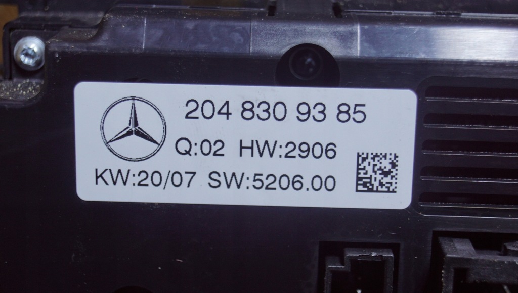 фото №10, Панель кондиционера mercedes-benz оригинальный номер 2048309385