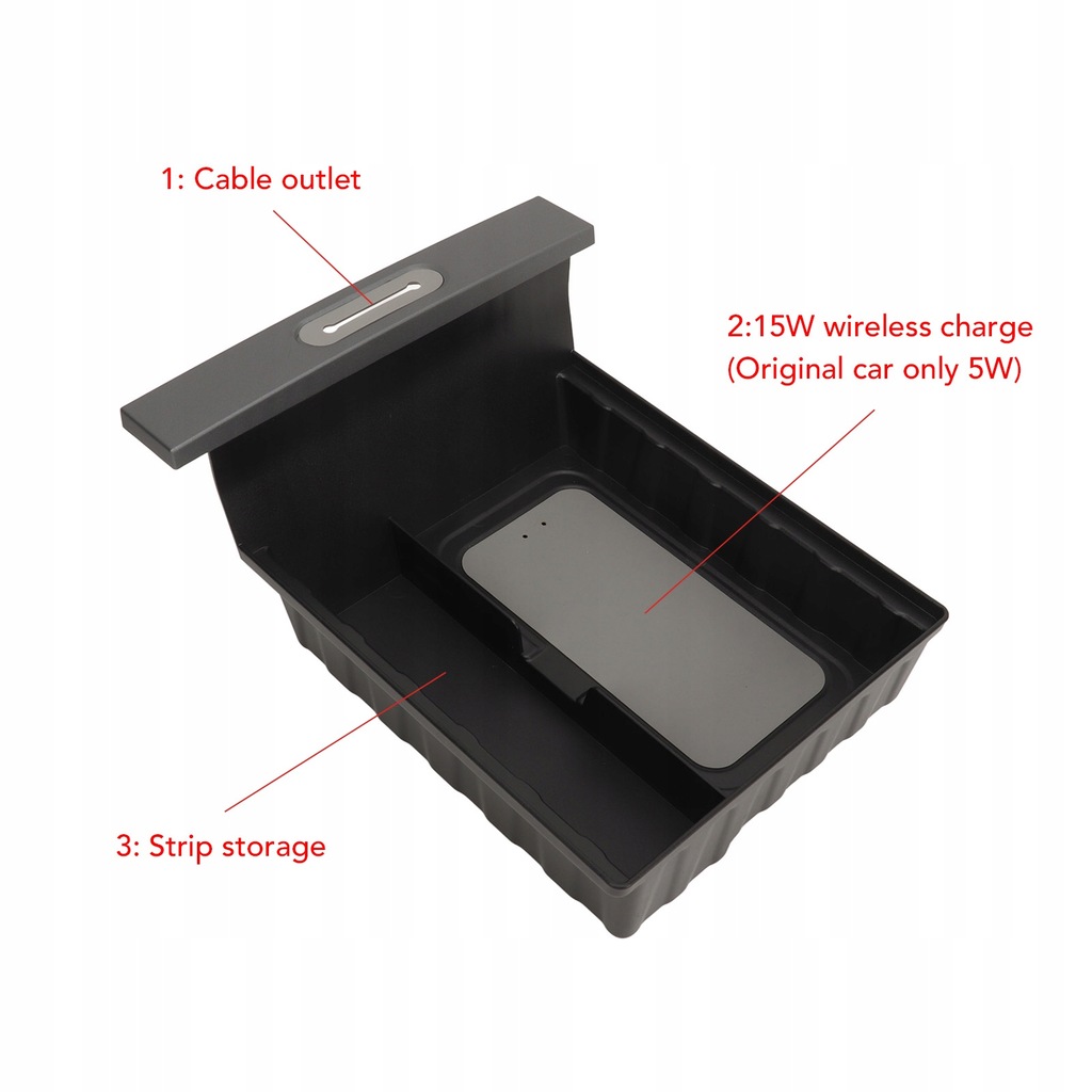 фото №9, Бардачок na консоль середня з bezprzewodowym