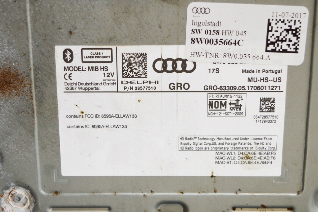 фото №8, Модуль навігації audi a4 8w2, b9 8w0035664c 2.0l бензиновий 140kw 2018