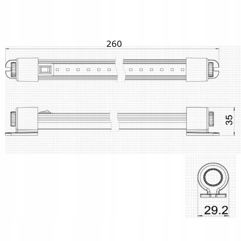 фото №7, Лампа 12 led обертова з вимикач 26 cm 12v 24v