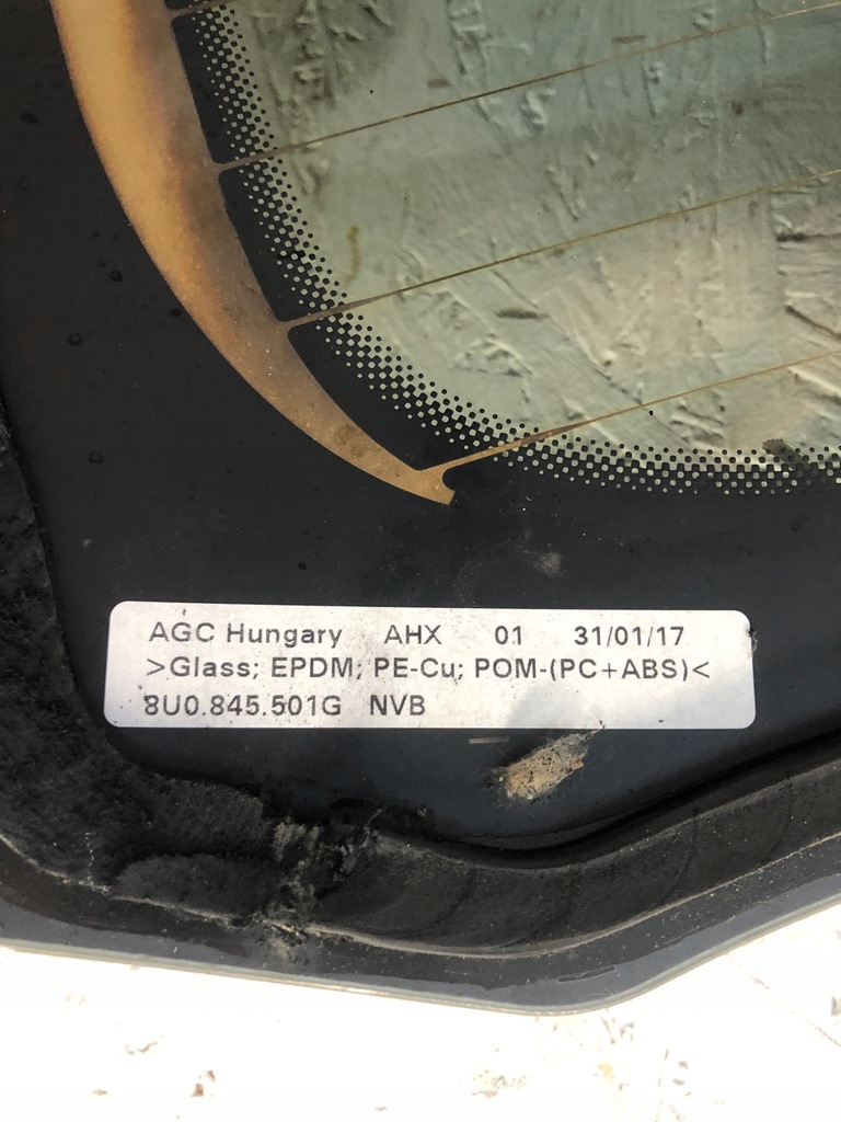 фото №6, Audi q3 8u 11-18 стекло задняя оригинал 2017r тонированная fabrycznie