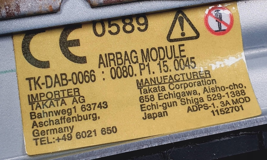 фото №5, Подушка подушка безопасности водителя mazda rx-8