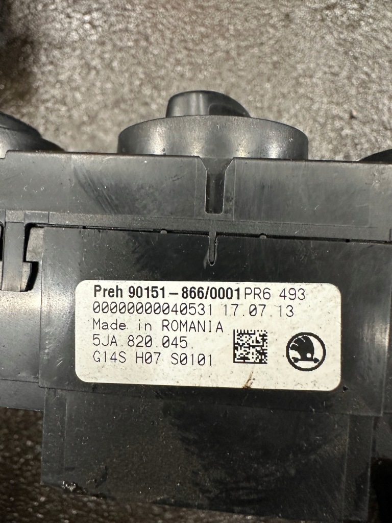 фото №2, Skoda rapid fabia панель кондиционера 5ja820045