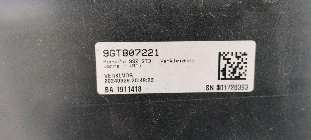 фото №11, Porsche 911 992 gt3 21- бампер передний перед 9gt807221