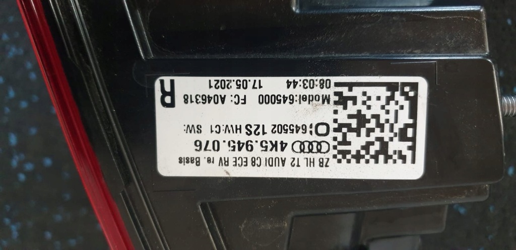 фото №11, Audi a6 c8 лампы задняя led комплект оригинал