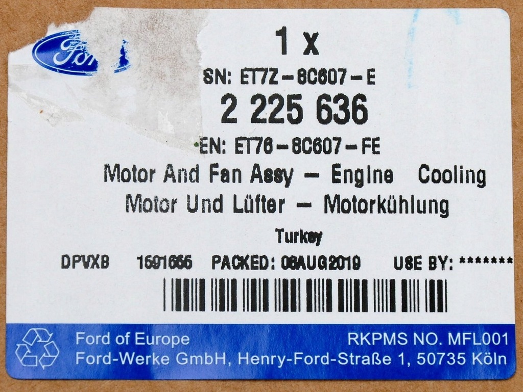 фото №7, Вентилятор радиатора ford transit tourneo courier