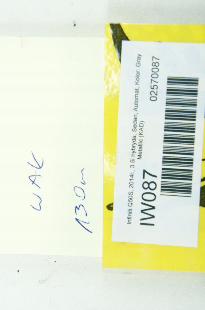 фото №5, Iw087 infiniti q50 s 3.5i hybrid wał приводной