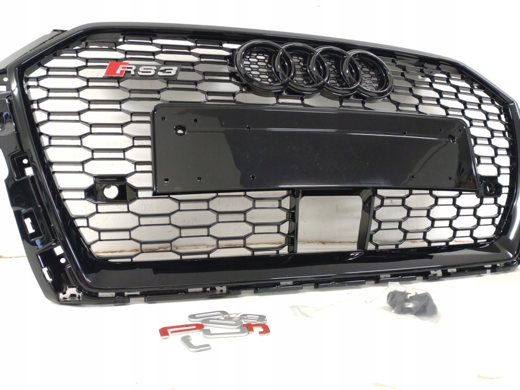 фото №7, Rs3 решітка радіатора audi a3 2017-20 nowa решітка радіатора радіатора full black з pdc acc радар