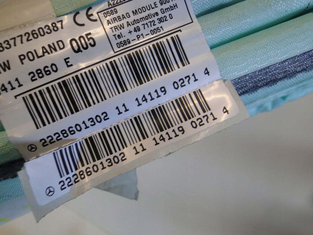 фото №9, Mercedes s w222 222 long шторка безпеки подушка безпеки права ліва