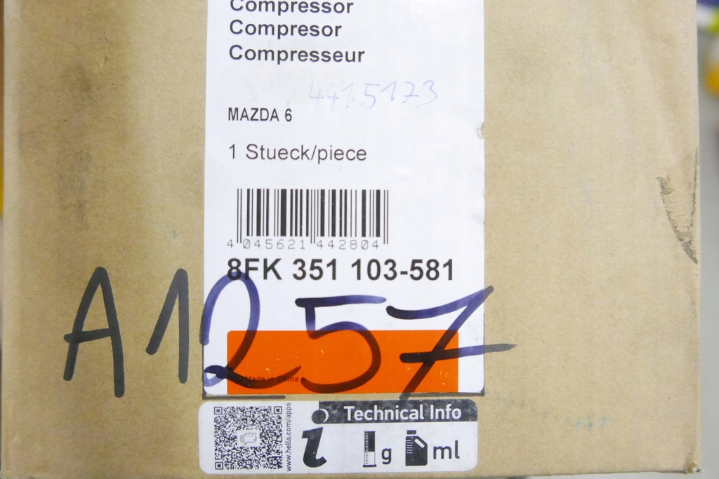 фото №13, 8fk351103-581 behr компрессор кондиционера