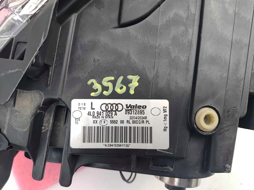 фото №14, Audi q7 i 4l лампа левая перед передняя ксенон 3567