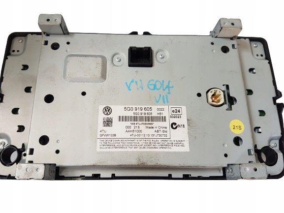 фото №2, Vw golf vii радіо 5g0919605