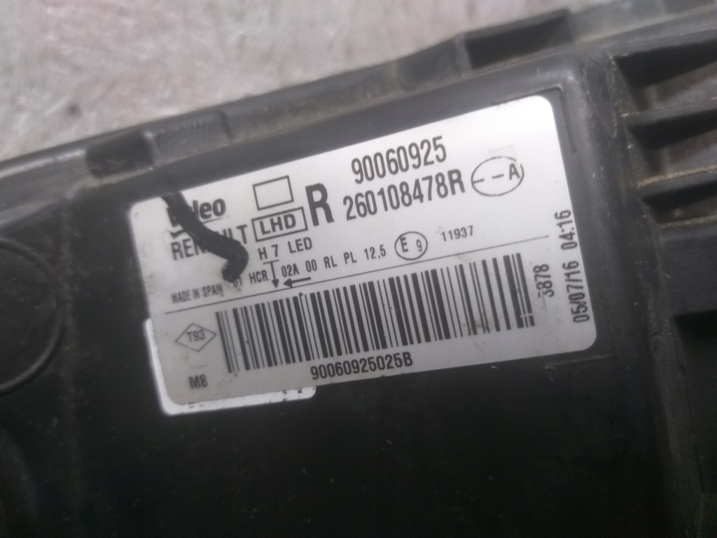 фото №5, Лампа перед права renault megane iv 4 лінза led 16- 260108478r