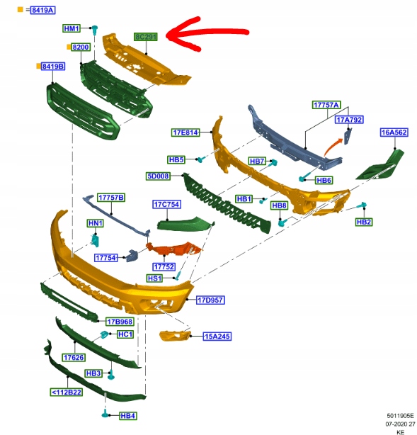 фото №4, Защита поперечина передний ford ranger mk5 2019- оригинальный номер