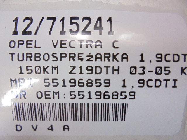 Opel vectra c турбонагнетатель 55196859 1,9cdti шланг 55354826 Оригинал