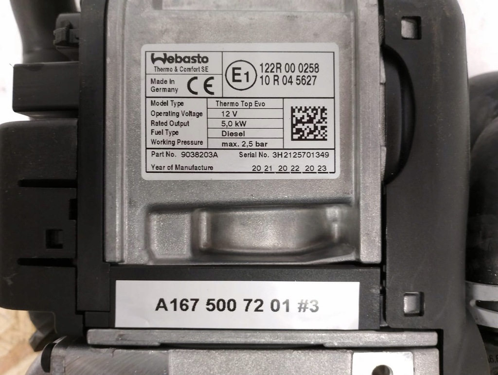 фото №6, Webasto mercedes w167 gle gls обогреватель стояночный