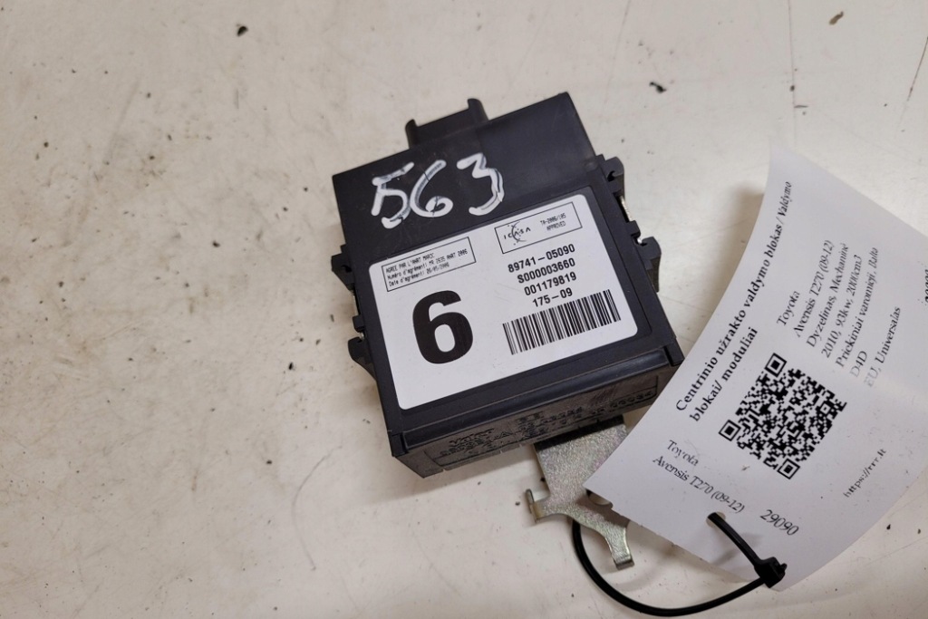 фото №1, Модуль центрального замка toyota avensis _t25_ 8974105090 2.0l дизель 2010