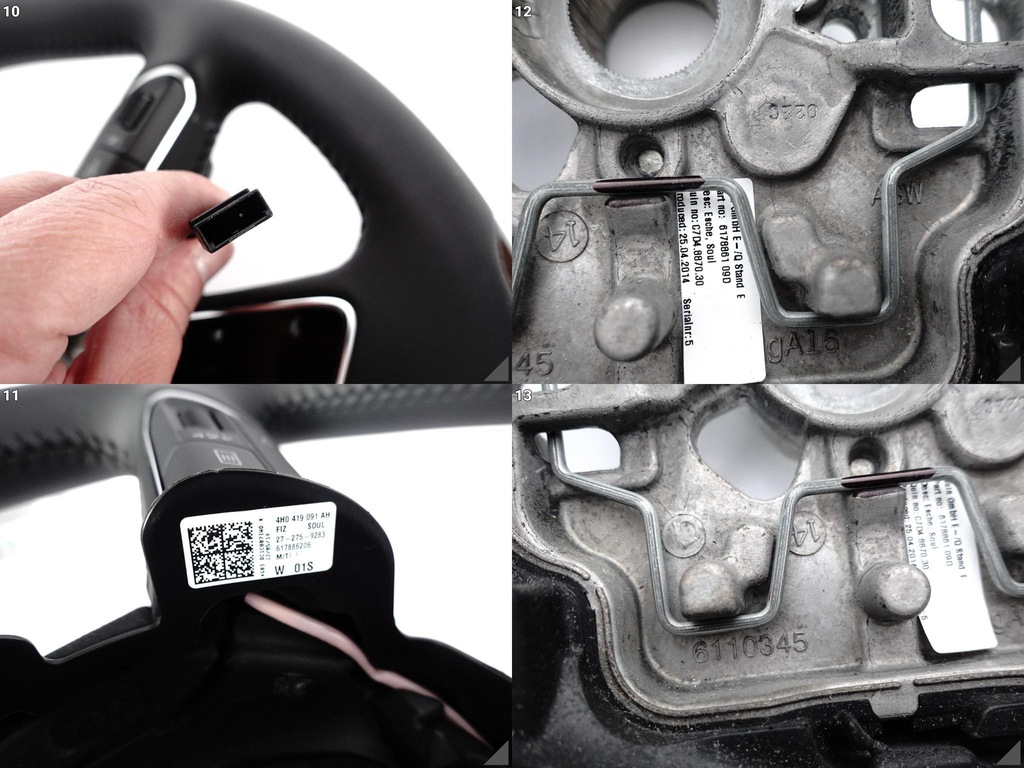 фото №11, Audi a8 s8 4h0 d4 lift 13-17 воздуховод многофункциональный лепестки переключения drewno кожа