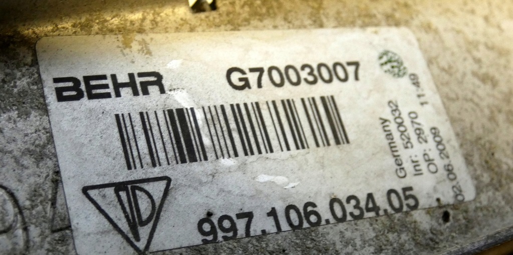 фото №9, Porsche 997 911 радиатор wody корпус