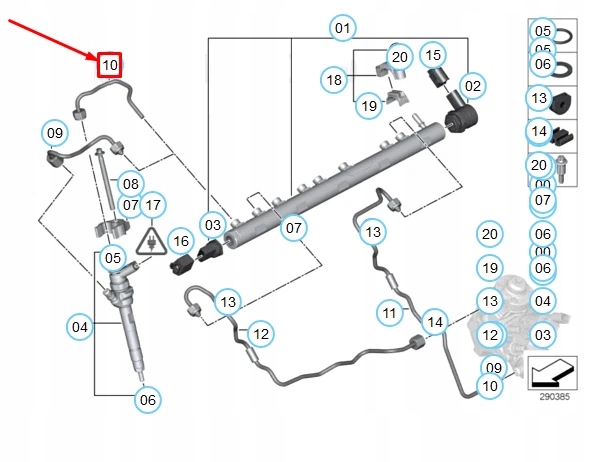 фото №9, Bmw 5 f10 шланг тисковий 13538508162 8508162