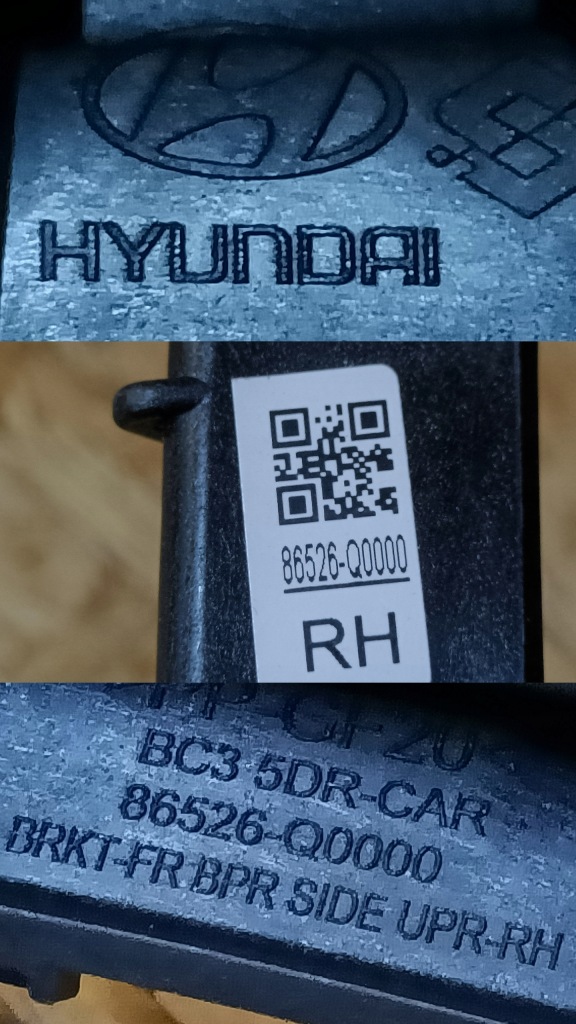 фото №8, Hyundai i20 iii 3 20- напрямна кронштейн бампера правий перед 86526-q0000
