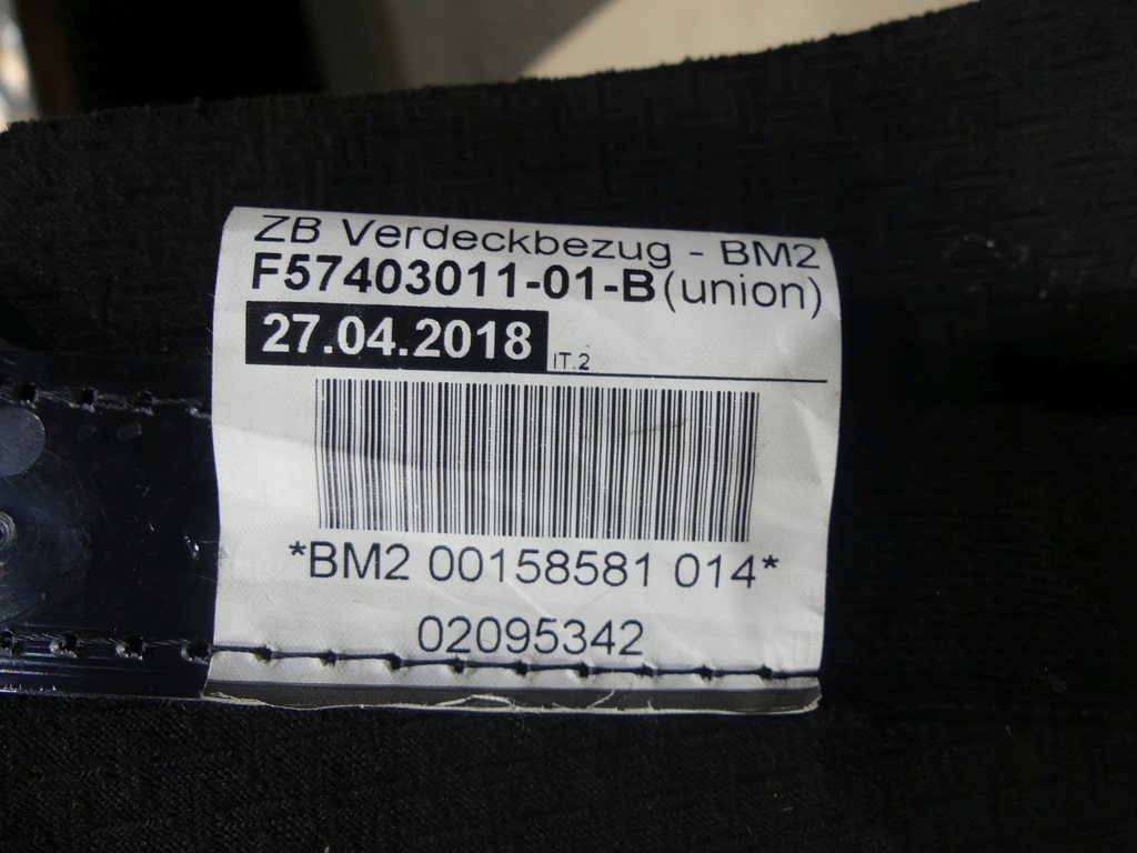 фото №14, Mini f57 cabrio дах обшивка м'який дах м'який складний чорний / union