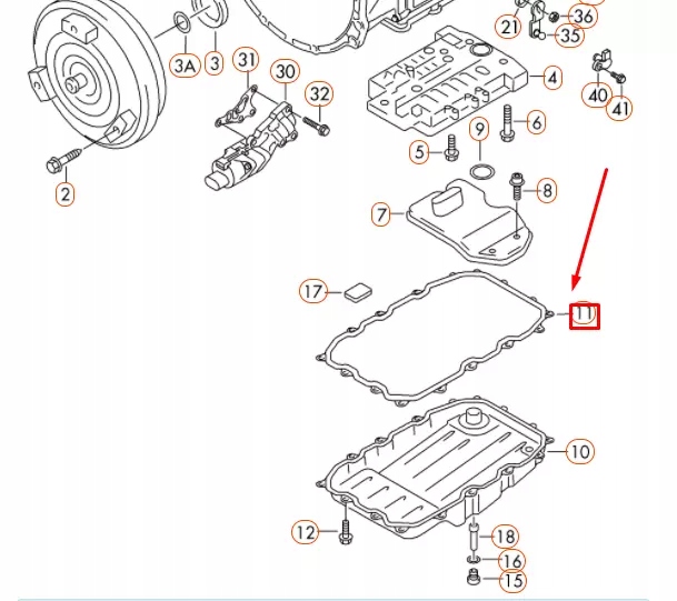 фото №12, Audi q7 4l прокладка картера масляный коробки передач 0c8321371 oem