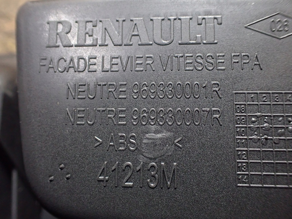 фото №9, Захист рамка тунель renault grand scenic iii 11r 1.6 dci 969330001r 7836