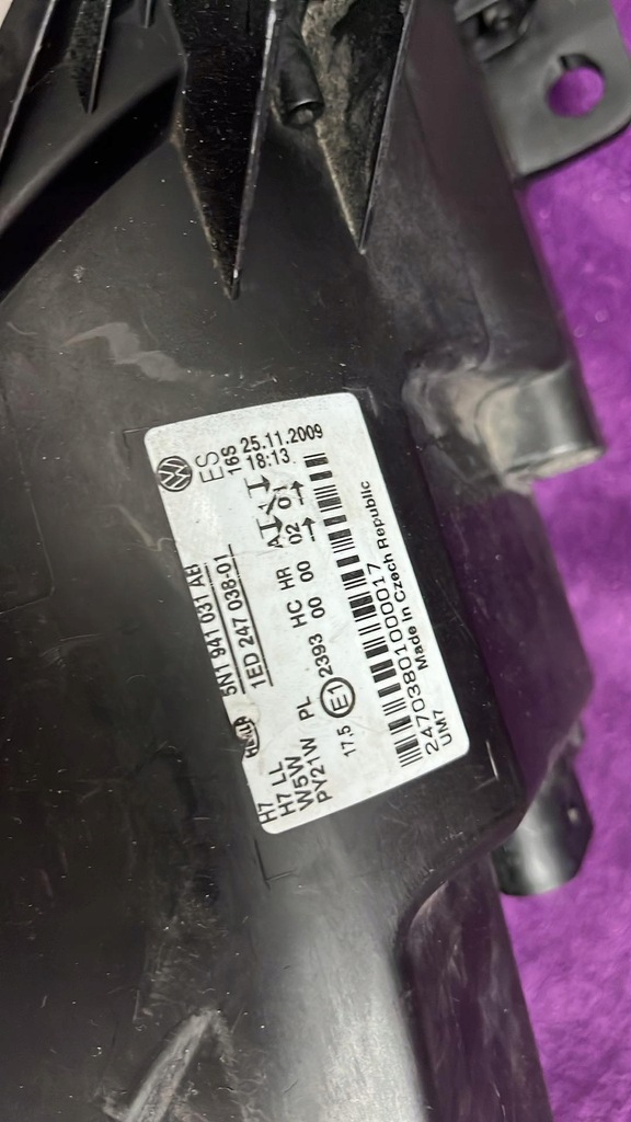 фото №6, Лампа vw tiguan i обычная левая europa оригинал