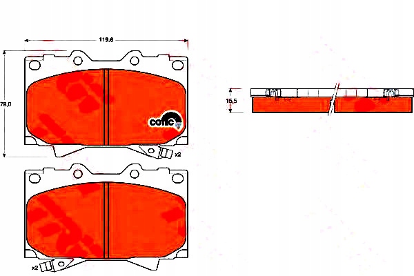фото №1, Trw тормозные колодки тормозные lexus lx 470 uzj100