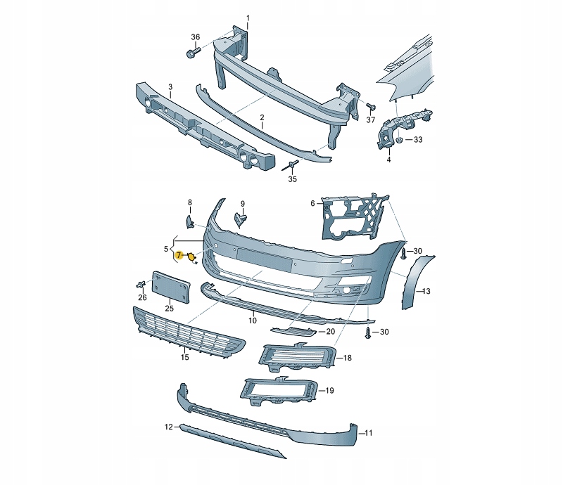 фото №2, Заглушка проушина фаркоп бампера vw golf vii r r-line