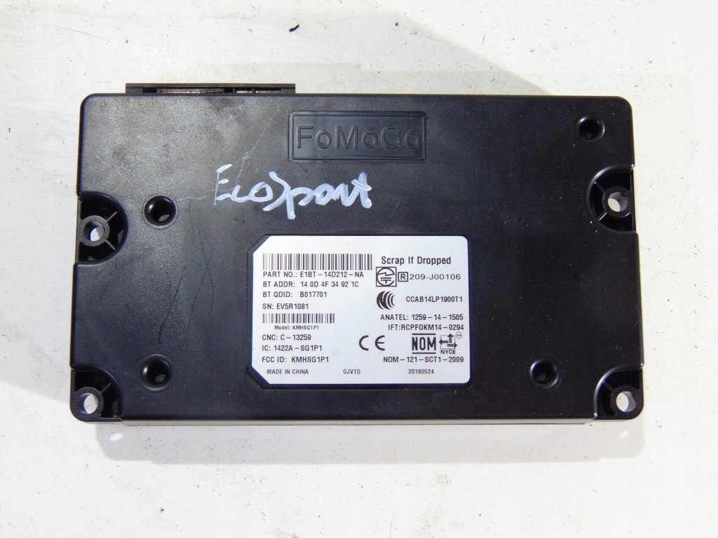 фото №1, Модуль bluetooth ford ecosport e1bt-14d212-na