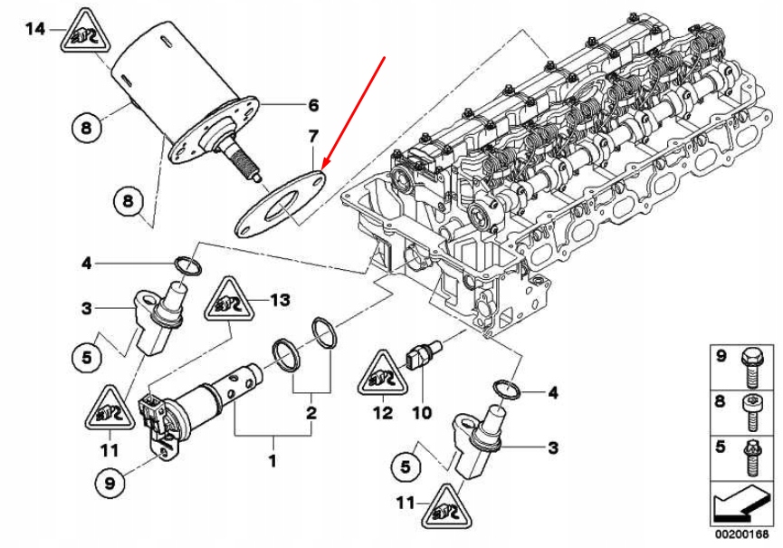 Купити Bmw 5 f10 прокладка циліндра вала mimośrodowego 11127552280 2.0 бензин