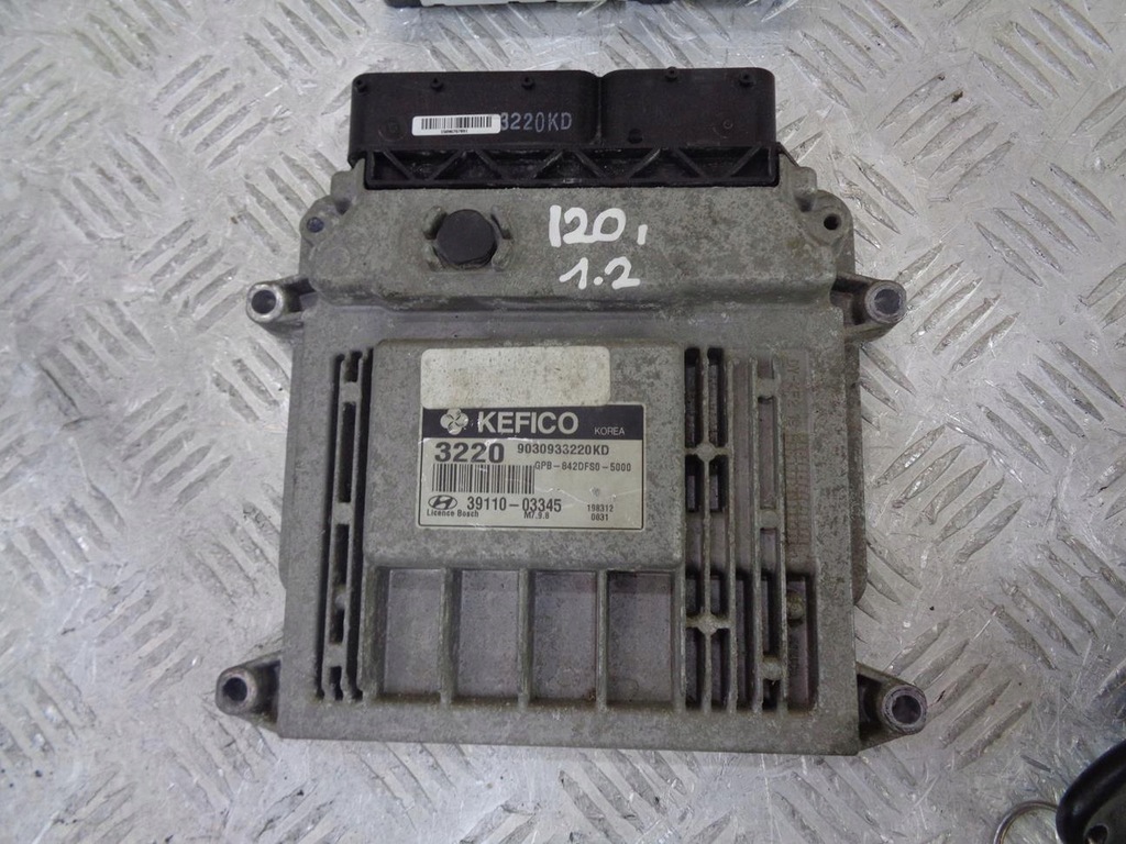 фото №6, Бортовой компьютер набор стартовый иммобилайзер запуск hyundai i20 i 1.2 b 2008- 39110-03345