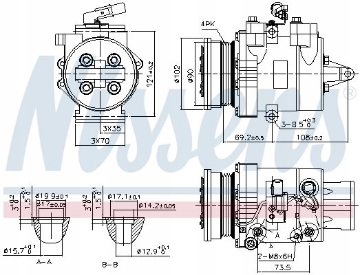 фото №15, Nissens компресор кондиціонера mitsubishi colt czc vi colt vi 1.5