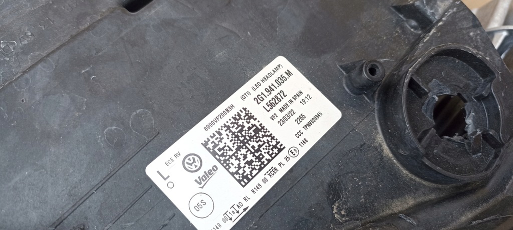 фото №9, Лампа левая vw polo vi gti iq matrix 2g1941035m