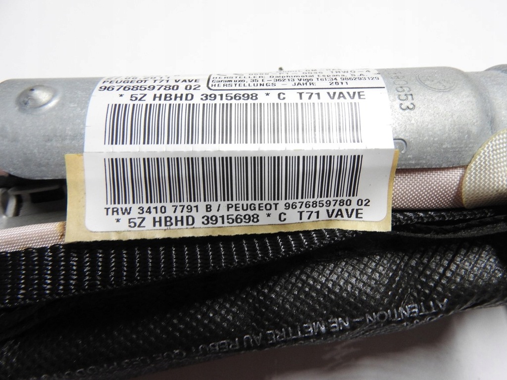 фото №5, Peugeot 308 t7 lift hb 11-13 подушка воздушная шторка безопасности левая 9676859780