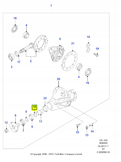 фото №6, Защита, дифференциал задняя ford ranger 2006-2011 оригинальный номер 3951548