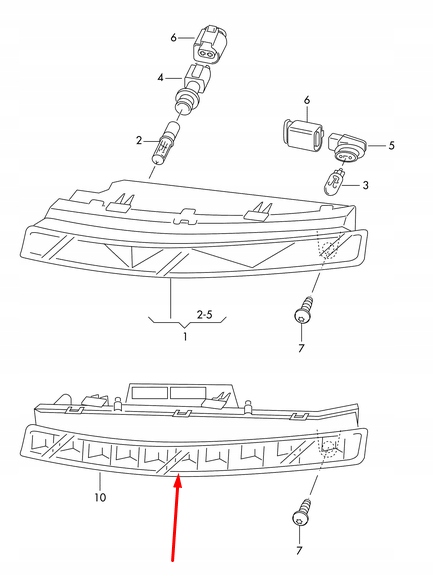 фото №2, Audi q7 4l передня частина правий поворот indicator сигнал 4l0953042d 2010