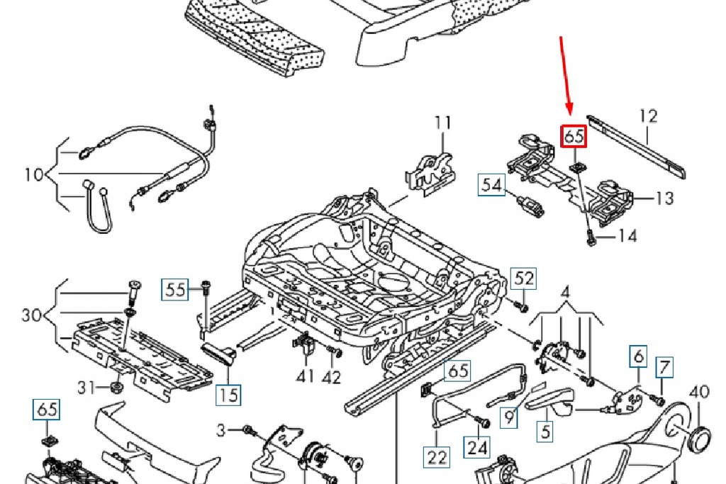 фото №10, Audi a3 8v передня рама сидіння гайка nowa оригінальна n90088003