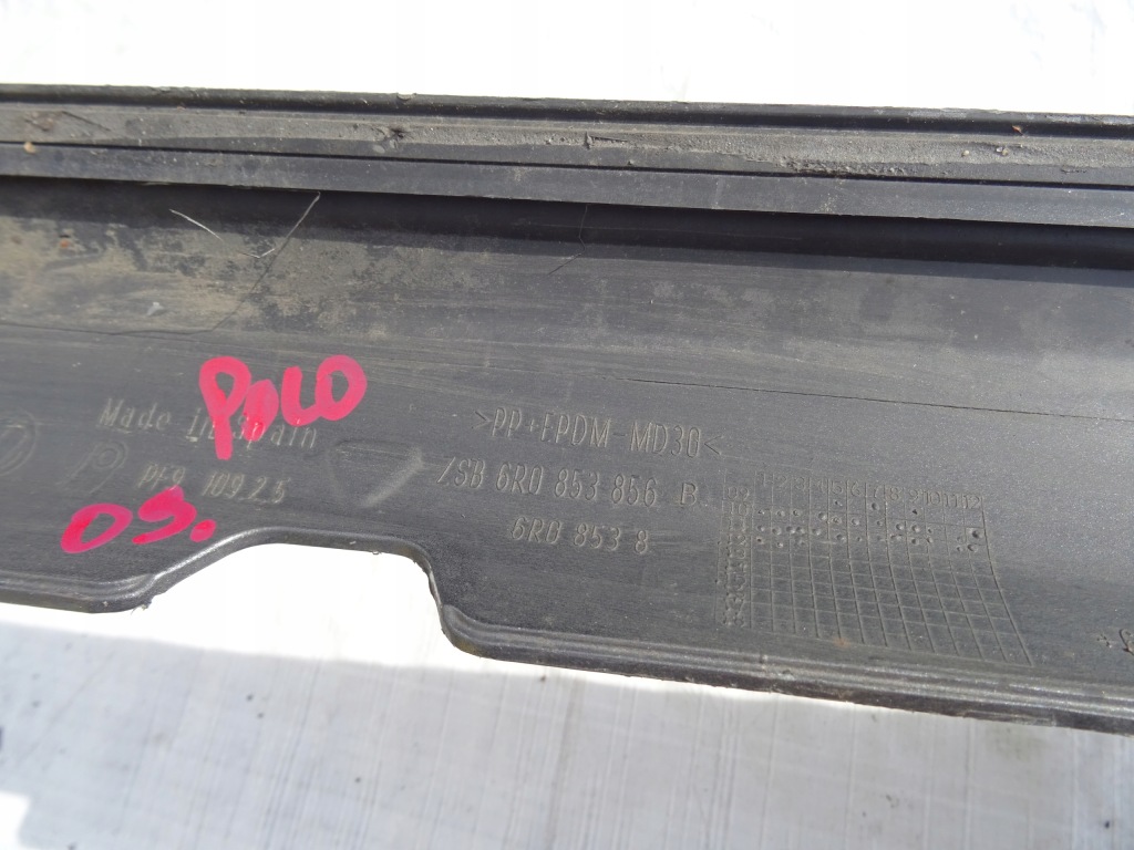 фото №10, Поріг молдинг поріг права vw polo v 5 6r0853856b
