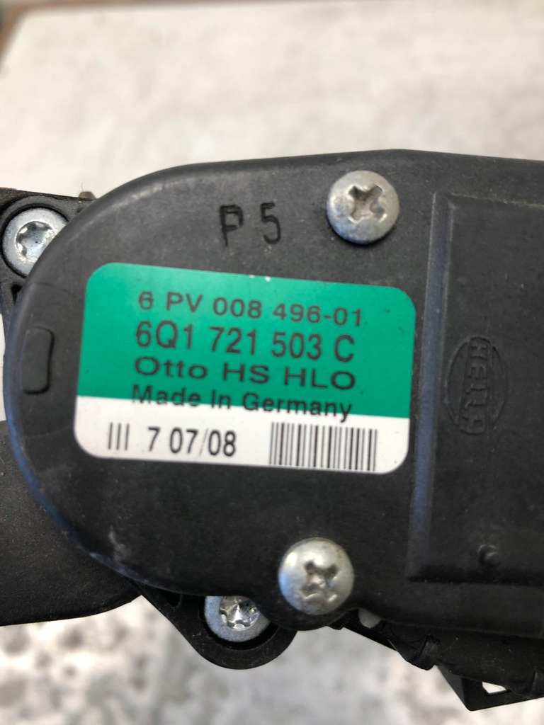 фото №5, Педаль газа потенциометр skoda fabia ii 6q1721503c