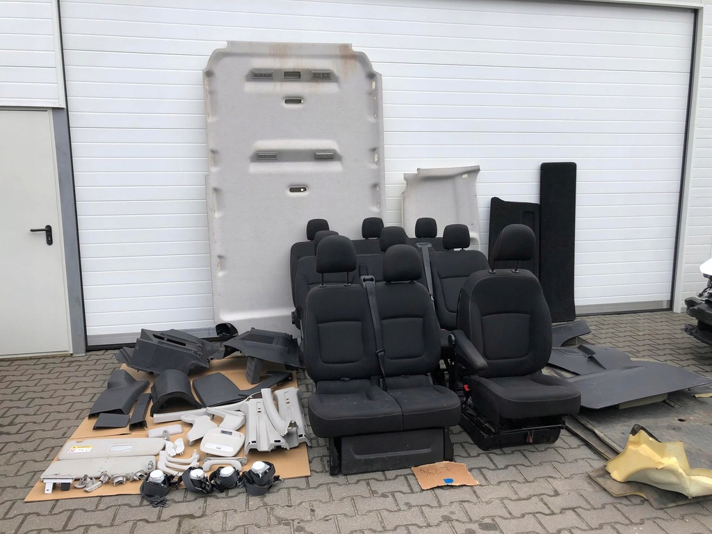 фото №1, Renault trafic iii vivaro сиденья электропроводка салон кондиционер webasto