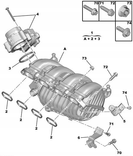 фото №8, Прокладка корпус коллектор впускной citroen berlingo, berlingo multispace,